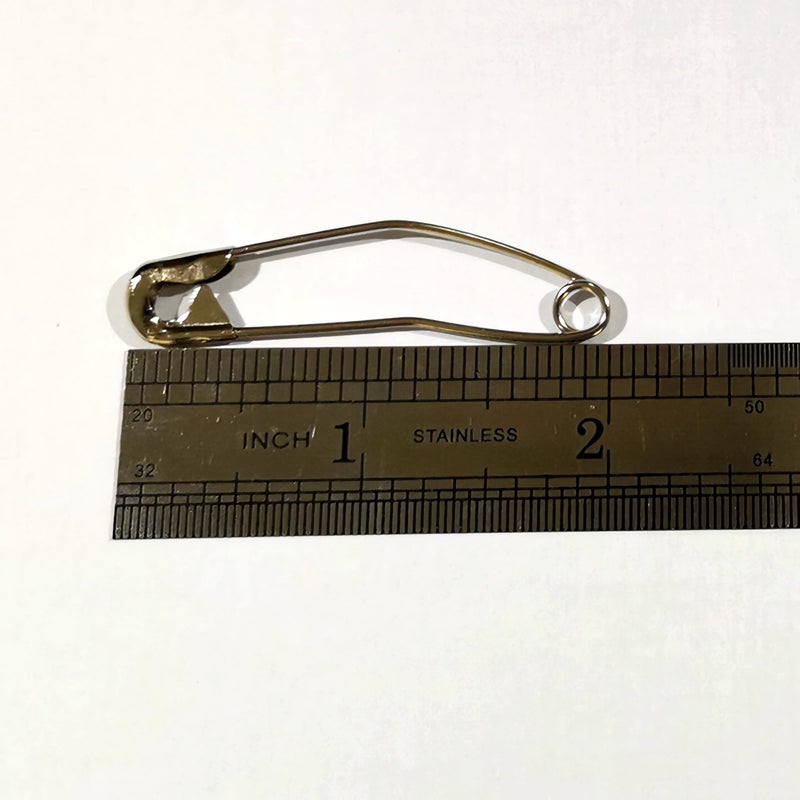 iNee Curved Safety Pins, Quilting Basting Pins, Nickel-Plated Steel, Size 3, 50 Count - Image 3